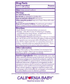 California Baby Summer Blend Broad Spectrum SPF 30+ Sunscreen Lotion - for Babies, Kids & Adults, Free of Added Fragrances, Common Allergens, and Irritants, Fragrance Free, Water Resistant, 2.9oz 12 81FOG7 uC2L