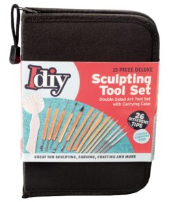 Sculpt Pro Pottery Tool Starter Kit - 15-Piece 26-Tool Beginner's Clay Ceramics Modeling Carving Sculpting Set -Arts and Crafts School Project, w Carrying Case, Birthday Gift for Kids 1 36 81FOSx90OmL