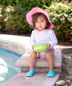 Alternative view of i play. Baby Girls' Brim Hat | All-Day UPF 50+ Sun Protection for Head, Neck, & Eyes 0-6 Months Light Pink