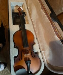 Mendini By Cecilio Violin For Beginners, Kids & Adults - Beginner Kit For Student w/Hard Case, Rosin, Bow - Starter Violins, Wooden Stringed Musical Instruments 4/4 MV300 Antique 64 81FOoGSTiVL