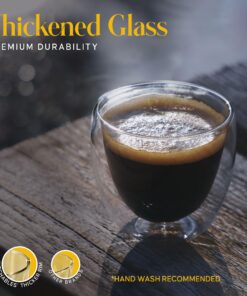 Kitchables Espresso Shot Glass, Durable Double Walled Espresso Cups, Clear Shot Glasses for Coffee Shots, Espresso Cups Set of 4, 2.7oz Tasas Transparente Para Café Bonitas 2.7oz Pack of 4 30 81FPTx2zwpL