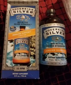 Sovereign Silver Bio-Active Silver Hydrosol for Immune Support - Colloidal Silver Liquid -10 ppm, 32oz (946mL) - Economy Size 32 Fl Oz (Pack of 1) Standard Packaging 32 81FPayY6MIL