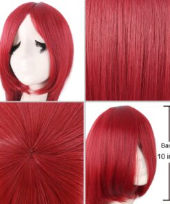 MapofBeauty 40" 100cm Dark Red Long Straight Cosplay Costume Wig Fashion Party Wig 26 81FQLrlbdiL
