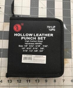 SE Heavy-Duty 12-Piece Hollow Leather Punch Set - High Carbon Steel, Machined Grip, 1/8" to 3/4" Sizes - Includes Zipper Pouch for Gasket, Leather, and Light Metal Work - 791LP 16 81FQh6zqIAL