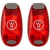 LED Safety Light 2 Pack - Nighttime Visibility for Runners, Cyclists, Walkers, Joggers, Kids, Dogs, Relays & More - Clip to Clothes Strap to Wrist, Ankle, Bike, Collar, or Just About Anywhere! Red
