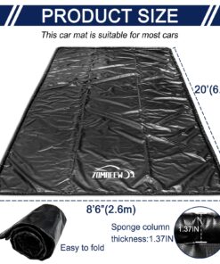 ZOMOFEW Containment Mat, Non-Slip Garage Floor Mat, Heavy Duty Waterproof Containment Mat for Snow Ice Water and Mud (8'6" x 20') 8'6" x 20' 9 81FTIXRKecL
