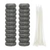 Shappy 20 Pieces Lint Traps Washing Machine Lint Trap Snare Laundry Mesh Washer Hose Filter with 20 Pieces Cable Ties