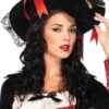 Leg Avenue Women's Swashbuckler Pirate Hat Red/Black 25 81FVLYo0YnL