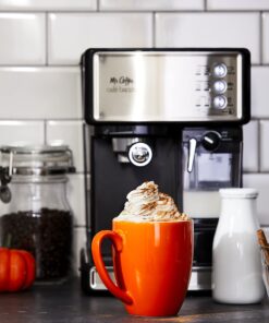 Mr. Coffee Espresso and Cappuccino Machine, Programmable Coffee Maker with Automatic Milk Frother and 15-Bar Pump, Stainless Steel,Silver 31 81FVlHPsQ9L