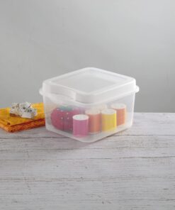 Sterilite FlipTop, Stackable Small Storage Bin with Hinging Lid, Plastic Container to Organize Desk at Home, Classroom, Office, Clear, 12-Pack 12 Pack 25 81FWzhlj2L