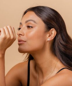 PAVOI 14K Gold Plated Sterling Silver Post Stud Earrings for Women | Pave CZ Mini Disc | Gold Earrings for Women Rose Gold 21 81FXIWnww3S