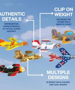 Neliblu Bulk Pack of 72 Airplane Gliders Party Favors for Kids - Party Pack Individually Wrapped Flying Paper Planes – Assorted Designs - for Rewards and Prizes, Pinata Fillers, Carnival Prizes 19 81FYkpTwE2L