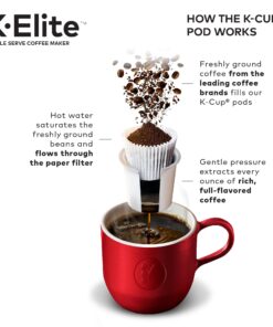 Keurig K-Elite Single-Serve K-Cup Pod Coffee Maker, Brushed Silver 38 81FYoT85yYL