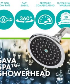 Niagara Conservation N2515CH Sava Spa 1-Spray with 1.5 GPM 4.4-in. Wall Mount Adjustable Fixed Shower Head in Chrome, 1-Pack | Bathroom Shower Head Sprayer with Pressure Compensation Technology 16 81Fao0WoCFL