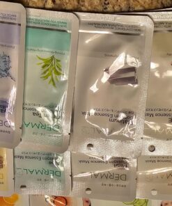 DERMAL 16 Combo Pack A Collagen Essence Korean Face Mask - Hydrating & Soothing Facial Mask with Panthenol - Hypoallergenic Self Care Sheet Mask for All Skin Types - Natural Home Spa Treatment Masks 16 Count (Pack of 1) Set A 16 Colors 37 81FdqHaYmHL