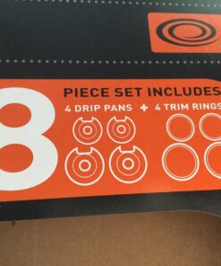 Range Kleen 1056RGE8 Style D Chrome 4 Pack Drip Pans and 4 Pack Trim Rings 21 81Fe xrrTiL