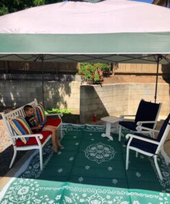 Camco 42850 Oriental Awning Leisure Mat-Green 9' x 12' 9' x 12' Green Oriental 17 81FfAtIzjFL