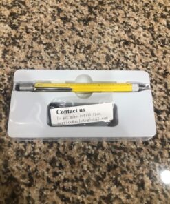6 in 1 Multitool Pen with Gift Box - Includes 1 Ballpoint Pen, Universal Stylus Pen, Ruler,Flat and Phillips Screwdriver Bit, Level Gauge - The Perfect Multi-Function Gadg (Model B, 1PCS LIGHT YELLOW) Model B 23 81FgGgQ4HKL