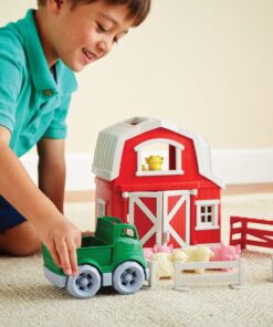 Green Toys Farm Playset - 13 Piece Pretend Play, Motor Skills, Language & Communication Kids Role Play Toy. No BPA, phthalates, PVC. Dishwasher Safe, Recycled Plastic, Made in USA, Red, Pack of 1 29 81FgGp8lrAL