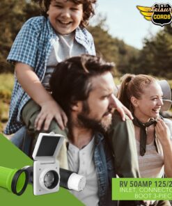 50 AMP RV Trailer Marine Power Cord Power Inlet - Female Twist locking Connector - Weatherproof Boot Kit 20 81Fh0ji68kL