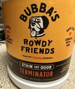 BUBBAS Super Strength Enzyme Cleaner - Pet Odor Eliminator - Carpet Stain Remover - Remove Dog & Cat Urine Odor from Mattress, Sofa, Rug, Laundry, Hardwood Floors and more. Puppy Training Supplies 128 Fl Oz (Pack of 1) 32 81FhbVbpNXL