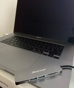 Hiearcool USB C Hub, USB C Multi-port Adapter for MacBook Pro, 7 in 1 USB C to HDMI Hub Dongle Compatible for USB C Laptops and Other Type C Devices (4K HDMI USB3.0 SD/TF Card Reader 100W PD) Space grey 46 81FkBMVoUqL