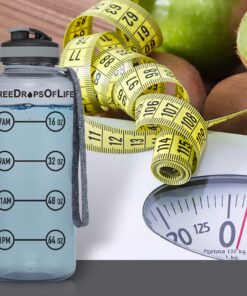 Three Drops of Life 64oz Water Bottle With Time Marker, Hydration Tracking Large Sports Water Bottle, The Largest Time Tracker Sport Bottles, Best Daily Water Intake Bottle 15 81FkZgI6o2L