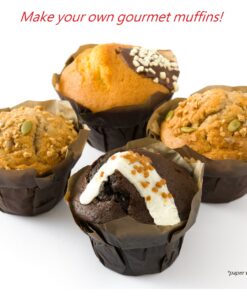 Silicone Texas Muffin Pans and Cupcake Maker, 6 Cup Jumbo, Set of 2, Professional Use Muffin Pan Jumbo 6 Cup 2PCS 26 81Fptx W3DL