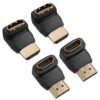 Twisted Veins HDMI 90 & 270 Degree, 4-Pack, Right Angle Adapters/Connectors, Supports HDMI 2.0b 4K 60hz HDR 270 & 90 Degree Adapters, 4 pack 17 81Fq0aIEHaL