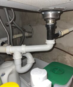 Snappy Trap 1 1/2" All-In-One-Drain Kit for Double Bowl Kitchen Sinks Original version 38 81FqJEPMqoL