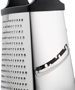 Professional Cheese Grater - Stainless Steel, XL Size, 4 Sides - Perfect Box Grater for Parmesan Cheese, Vegetables, Ginger - Dishwasher Safe - Black 29 81FuOIYmUvL