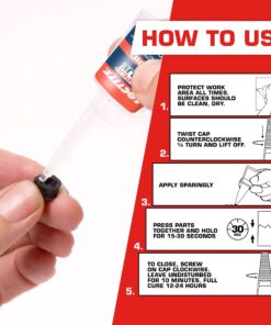 Loctite Super Glue Liquid Longneck Bottle, Clear Superglue for Plastic, Wood, Metal, Crafts, & Repair, Cyanoacrylate Adhesive Instant Glue, Quick Dry - 0.35 fl oz Bottle,Pack of 1 (Packaging May Vary) 0.35 oz 18 81FvPfM7HS 1