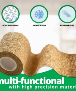 MEDca Self Adherent Cohesive Wrap Bandages 2 Inches X 5 Yards 6 Count, (Rainbow Color) 6 Count (Pack of 1) Rainbow 18 81FvenL2yLL