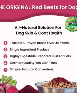 Olewo Original Red Beets for Dogs – Natural Anti Itch for Dogs, Dog Food Topper, Immune, Cleansing, Skin & Coat Support, Dehydrated Whole Food Dog Multivitamin, Fiber for Dogs, 2.2 lbs 2.2 Pounds 15 81Fwy9nVXWL