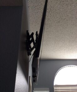 Mount-It! Articulating TV Wall Mount Corner Bracket, VESA 400 x 400 Compatible, Stable Dual Arm Full Motion, Swivel, Tilt Fits 32, 37, 40, 42, 47, 50 Inch TVs, 115 Lbs Capacity with HDMI Cable Black 48 81FxNLaEm6L