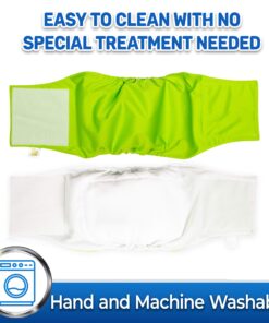 PET MAGASIN Male Dog Belly Manner Band Wraps Nappies, 3-Pack, Blue Green and Purple, Small Solid Small (13"-15" Waist) 23 81FxdzywDJL