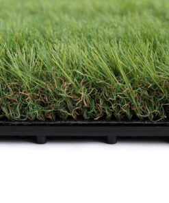 GOLDEN MOON Turf Grass, Artificial Grass, Tile Interlocking and Self-Draining Mat for Patio, Indoor Outdoor, 1x1 ft, 1.5 in Pile Height, 9 Pack 9 Tiles(9 sq ft) 32 81FxeallJ8L