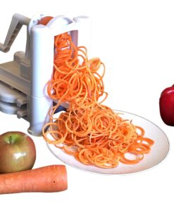 Brieftons 5-Blade Spiralizer: Vegetable Spiral Slicer, Best Veggie Pasta Spaghetti Maker, With 3 Exclusive Recipe eBooks, 100% Lifetime Replacement Warranty White 30 81FyeybVDXL