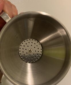 Lakatay 5-Inch Food Grade Stainless Steel Kitchen Funnel with Strainer Filter for Transferring of Liquid Dry Ingredients and Metal Cooking Funnel—Silver 1pcs-5 inch funnel 26 81G O76uF5L