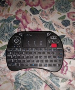 Mini Keyboard,Rii X8 Portable 2.4GHz Mini Wireless Keyboard Controller with Touchpad Mouse Combo,8 Colors RGB Backlit,Rechargeable Li-ion Battery for Google Android TV Box, PS3, PC, Pad,Nvidia Shield 33 81G2qtX68OL