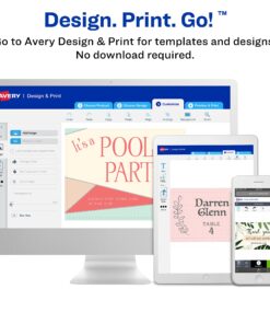 Avery Half-Fold Greeting Cards, Inkjet, 5.5 x 8.5, Matte White, Box of 30, Envelopes Included (8316) 30 cards 13 81G3RljXfzL