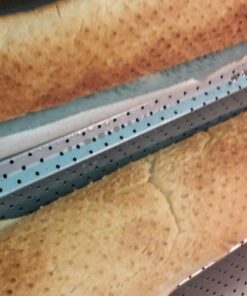 AMAGABELI GARDEN & HOME Nonstick Perforated Baguette Pan 15" x 13" for French Bread Baking 4 Wave Loaves Loaf Bake Mold Toast Cooking Bakers Molding 4 Gutter Oven Toaster Pan Cloche Waves Silver 4 Slots 36 81G5b4R3PmL