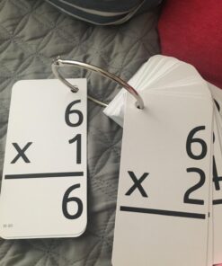 Star Right Math Flash Cards - Multiplication Flash Cards - 169 Hole Punched Math Game Flash Cards - 2 Binder Rings - for Ages 8 and Up - Multiplication Flash Cards 3rd Grade, 4th, 5th, and 6th Grades 169 Multiplication Flash Cards 35 81G60NBPhPL