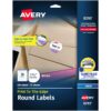 Avery Matte White Round Labels, Sure Feed Technology, Permanent Adhesive, 1-1/2", 400 Labels (8293) 6 81G62RfXljL