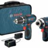 BOSCH CLPK22-120 12V Max Cordless 2-Tool 3/8 in. Drill/Driver and 1/4 in. Impact Driver Combo Kit with 2 Batteries, Charger and Case,Blue 12V Kit 18 81G8fBTzLZS