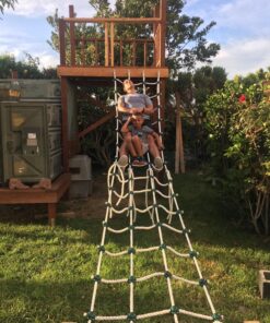 Safe Kidz Cargo Climbing Net, 100% Polyester Rope Ladder, 96" L x 30" W + Drill Bit & Instructions Regular 35 81G9 3AFpOL