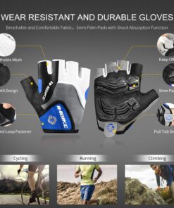 INBIKE Cycling Gloves for Men and Women with 5MM Shock-Absorbing Gel Pad, Anti-Slip Half-Finger Bike Gloves for MTB Biking Bicycle and Riding Blue XX-Large 20 81G9I1MYF5L