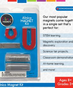 Dowling Magnets Alnico Magnet Science Kit. Magnets for Kids Including 2 Horseshoe Magnets, 1 Bar Magnet, Iron Filings and Iron Shapes for Fun Science Experiments. Item 731009. Ages 8+ 10 81GDIQi2tuL