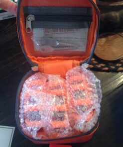 HOKENA LED Road Flares 9 Piece Set, Emergency Lights Complete Car Safety Kit, Roadside Warning Flare Beacon Disc for Vehicle & Boat with Magnetic Base, with Batteries, Seatbelt Cutter & Window Breaker 3 Flares 48 81GDJ0 MCL