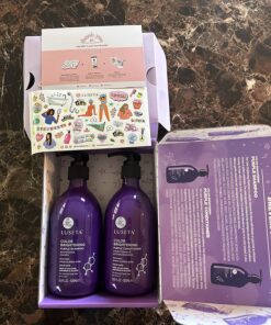 Luseta Purple Shampoo and Conditioner Set for Blonde, Gray - Color Treated Hair - Sulfate Free Paraben Free - Infused with Cocos Nucifera Oil for Curly and Damaged Hair - 2x16.9oz 16.9 Fl Oz (Pack of 2) 38 81GE7DxVMfL